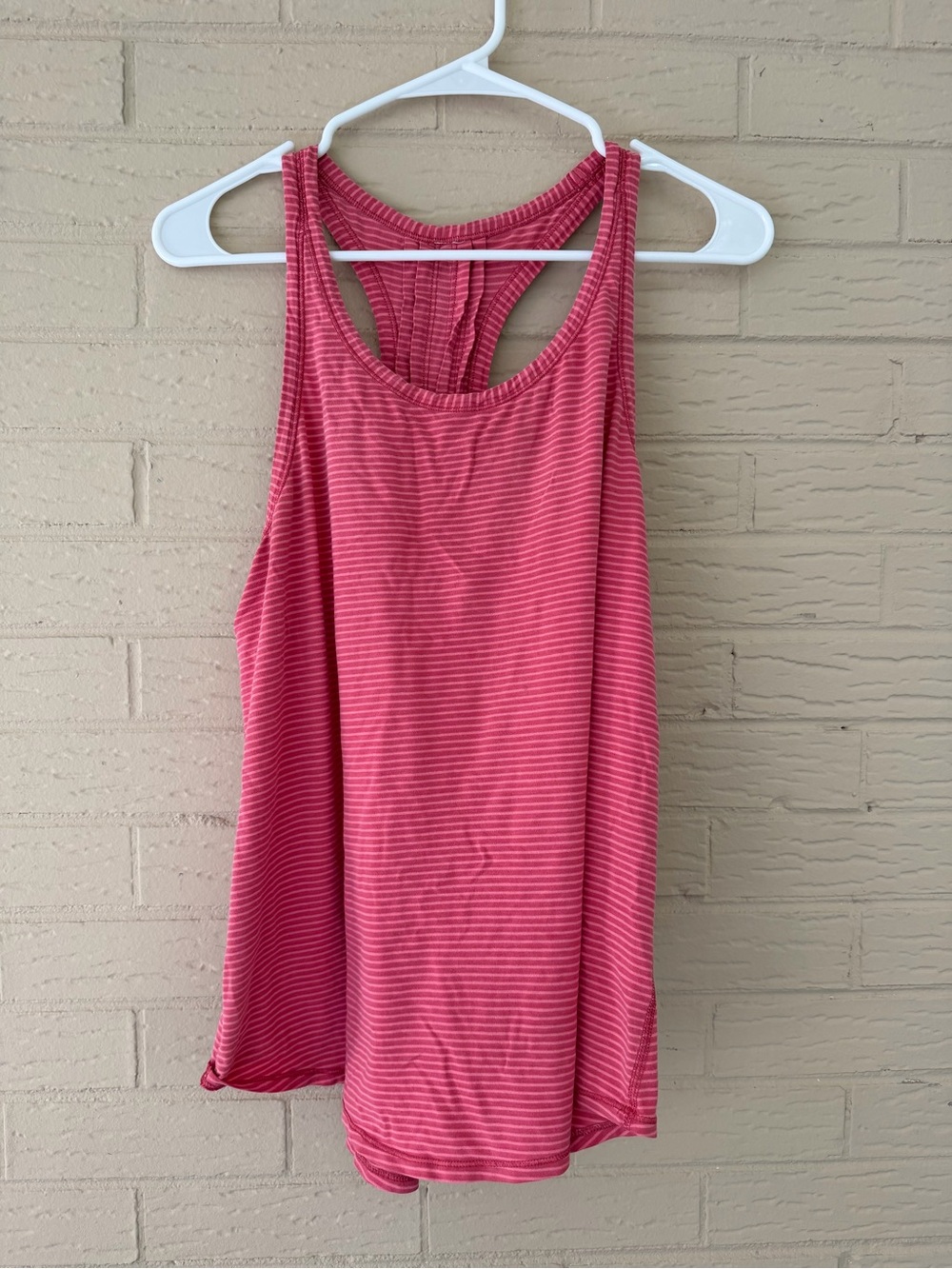 Lululemon Pink Striped Racerback Tank Top